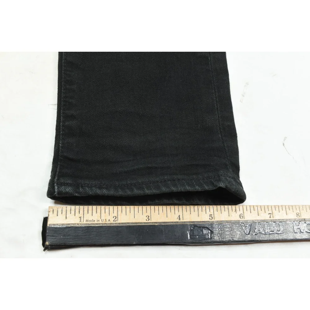 Levis Premium 510 Jeans Mens 34x34 Black Skinny Fit Tapered Leg Cotton Denim